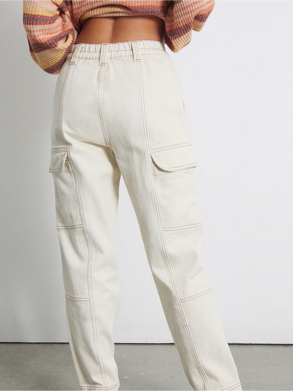 PacSun Off-White Utility Straight-Leg Cargo Pants